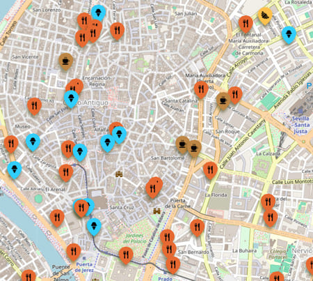 Vista previa del mapa interactivo de sitios sin gluten